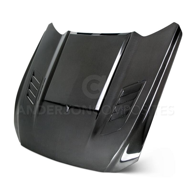 Ford Mustang Hood - Anderson Composites - Ram Air Double Sided - `15-`17